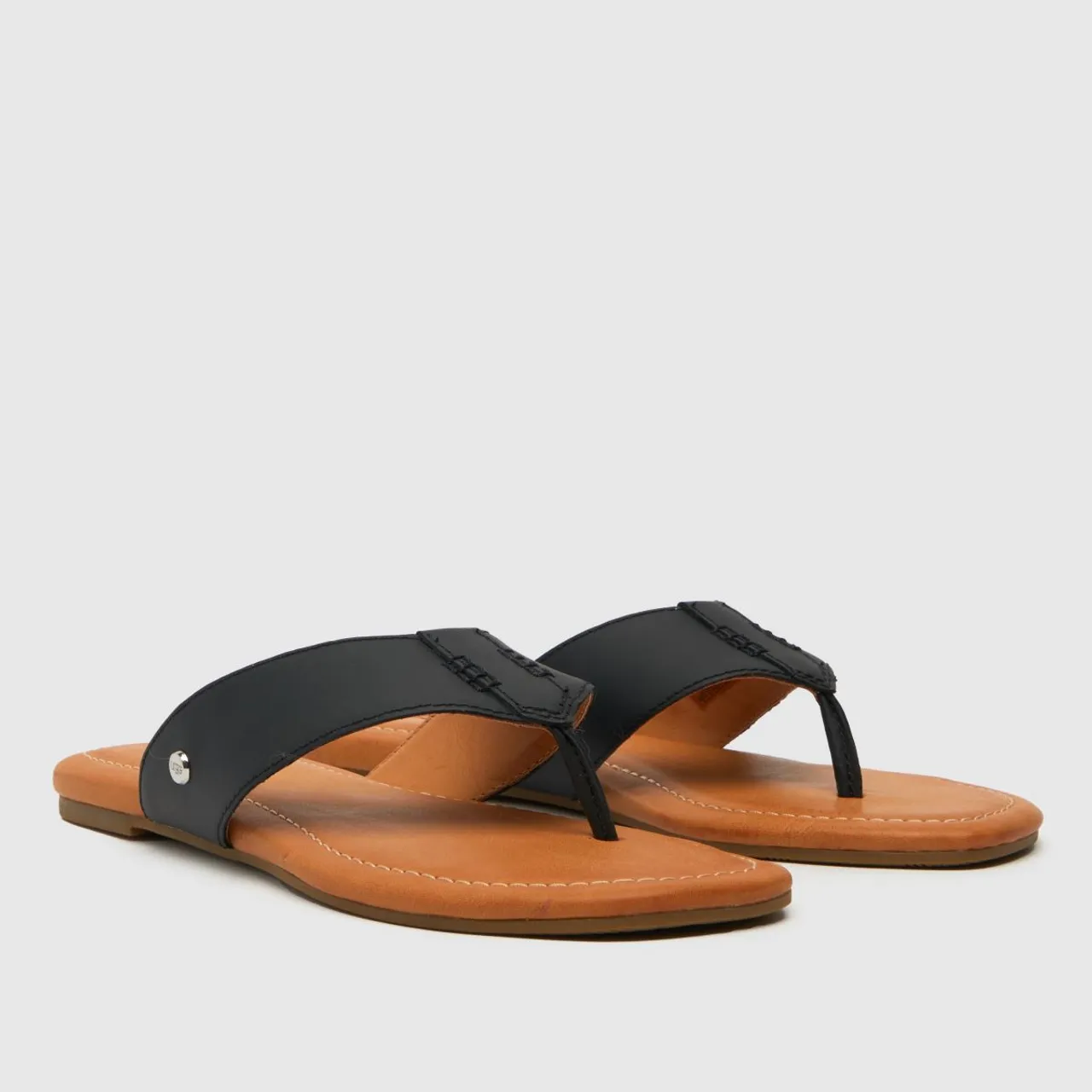 Ugg Carey Flip Flop Sandals In Black