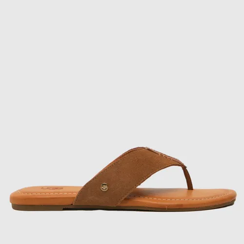 Ugg Carey Flip Flop Sandals In Tan