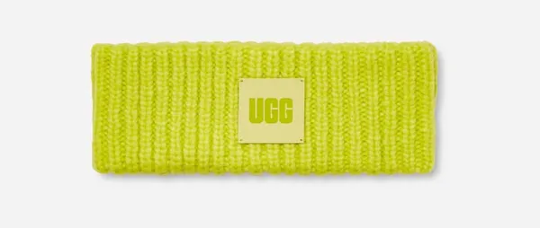 UGG® Chunky Ribbed Headband in Tennis Green, Size OS