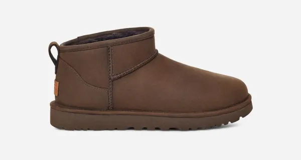 UGG® Classic Ultra Mini Leather Boot in Brown