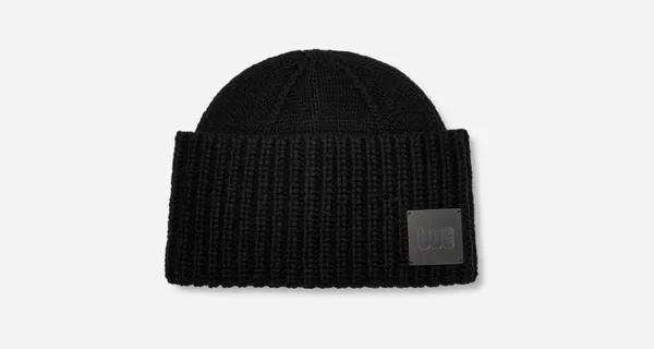 UGG® Exaggerated Cuff Beanie Hat in Black