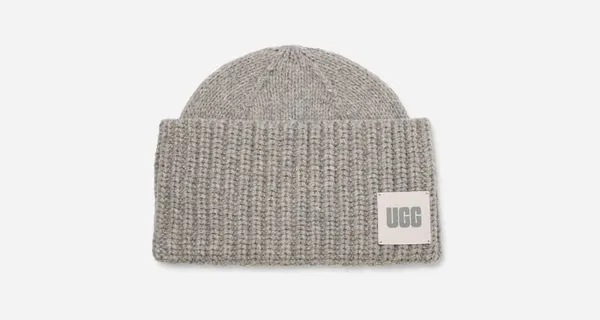 UGG® Exaggerated Cuff Beanie Hat in Grey
