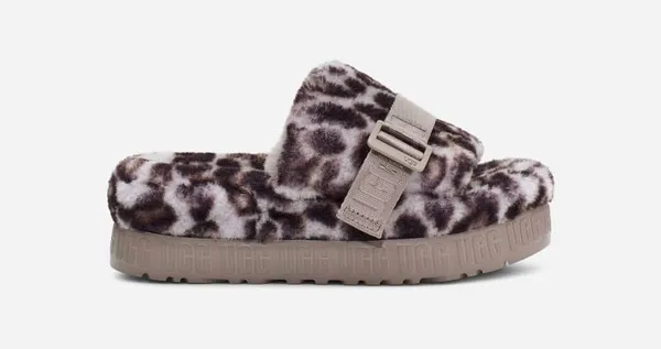 UGG® Fluffita Panther Print Slide for Women in Grey