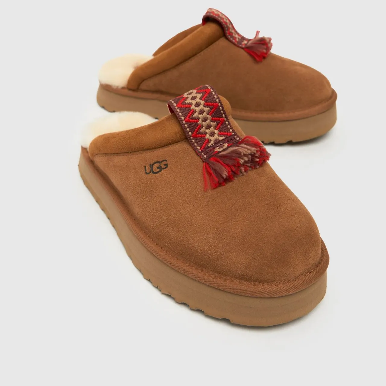 UGG Girls Brown Chestnut Tazzle Slippers