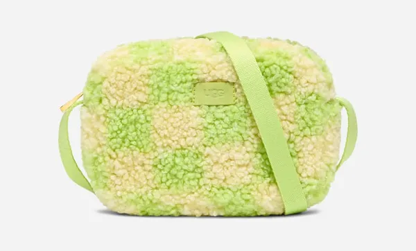 UGG® Janey II Sherpa Crossbody Bag for Women in Honeycomb/Vibrant Green