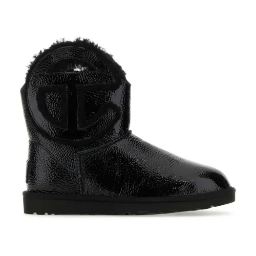 UGG , Logo Mini Crinkle Ankle Boots ,Black female, Sizes: