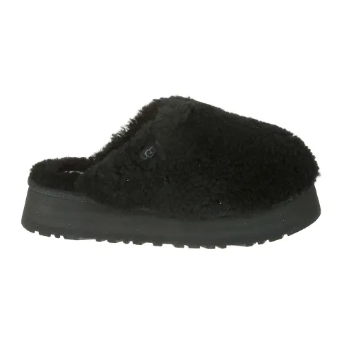 UGG , Maxi Curly Platform Slippers ,Black female, Sizes:
