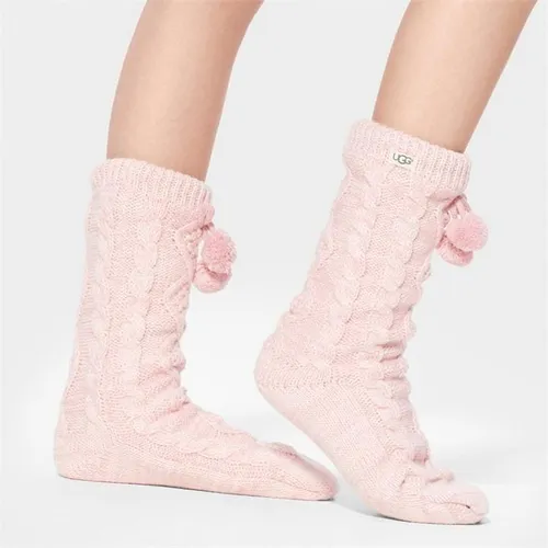 Ugg Pom Pom Fleece Sock - Pink