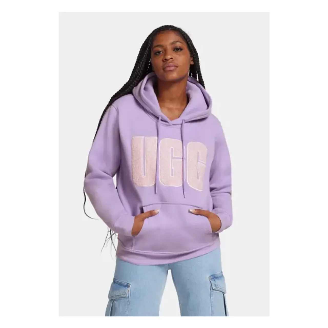 UGG , Purple Rey Logo Hoodies ,Purple female, Sizes: