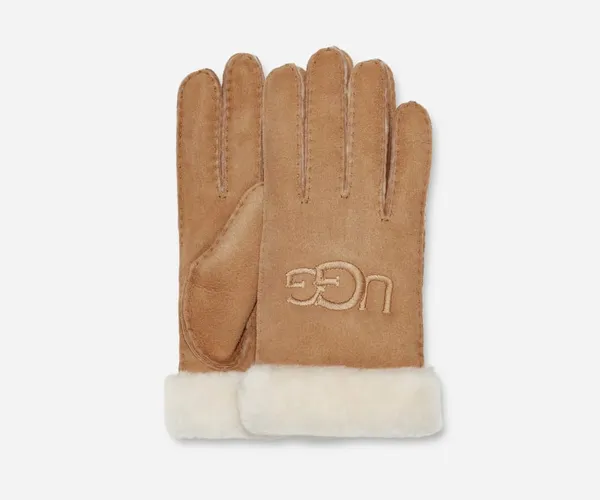 UGG® Sheepskin Embroidered Glove for Women in Brown