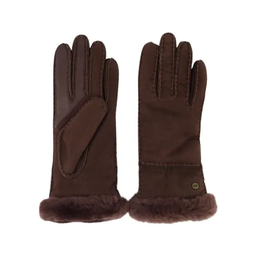 UGG , Sheepskin Gloves Burnt Cedar Stylish ,Brown female, Sizes: