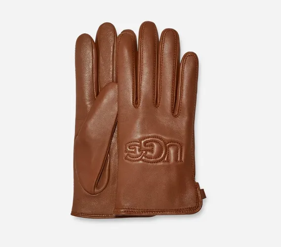UGG® Shorty Logo Glove in Brown