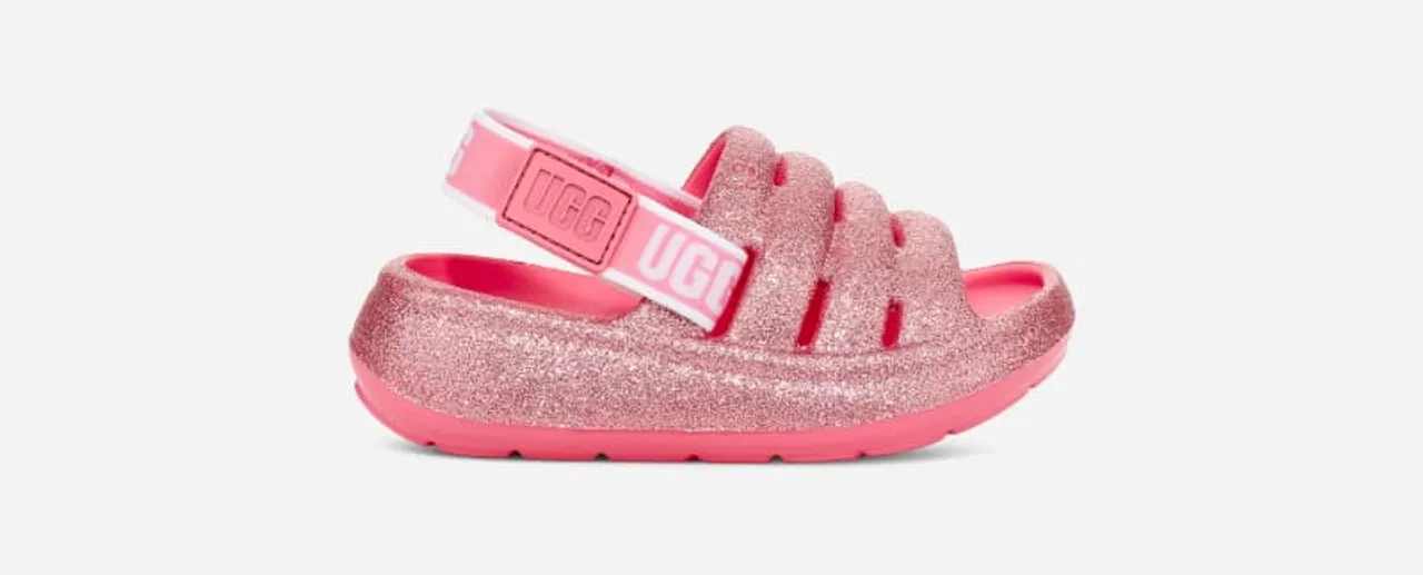 UGG® Sport Yeah Glitter Slide for Kids in Pink