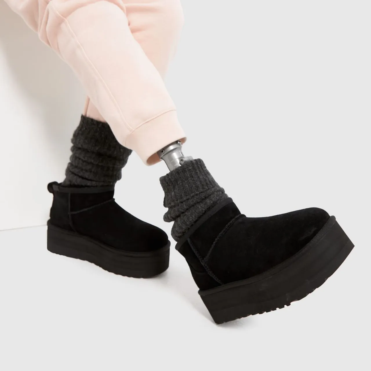 Ugg Women's Black Ultra Mini Platform Boots