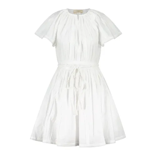Ulla Johnson , Feminine A-Line Dress in Pleated Style ,White female, Sizes: