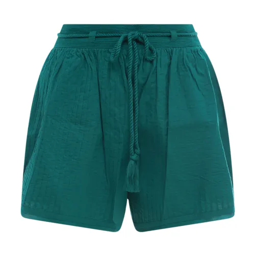 Ulla Johnson , Green Cotton Shorts Ss23 ,Green female, Sizes: