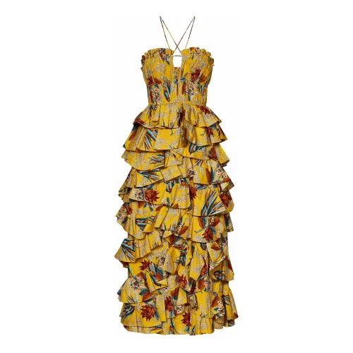 Ulla Johnson , Womens Clothing Dress Yellow Ss24 ,Multicolor female, Sizes: