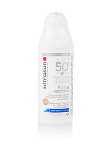Ultrasun Womens Mens Tinted Anti Pigmentation Face Cream SPF 50+ 50ml