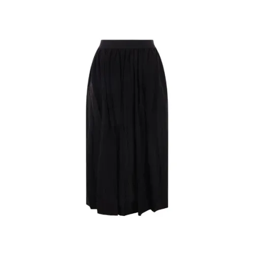 UMA Wang , Black Pleated Elastic Waist Skirt ,Black female, Sizes: