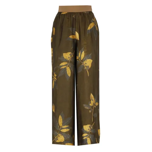 UMA Wang , Floral Pattern Pants ,Green female, Sizes: