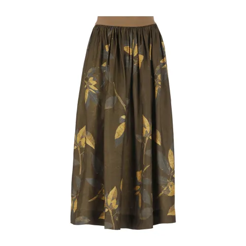 UMA Wang , Green Elastic Waist Skirt with Side Pockets ,Green female, Sizes:
