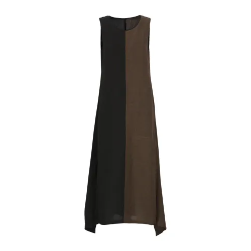 UMA Wang , MultiColour Sleeveless Dress with Side Slit Pockets ,Multicolor female, Sizes: