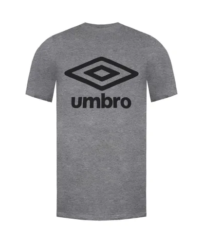 Umbro Large Logo Mens Grey T-Shirt