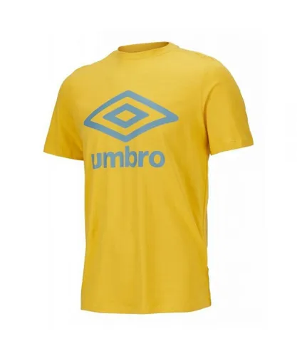 Umbro Large Logo Mens Yellow T-Shirt