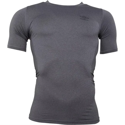 Umbro Mens Compression Short Sleeve T-Shirt Grey