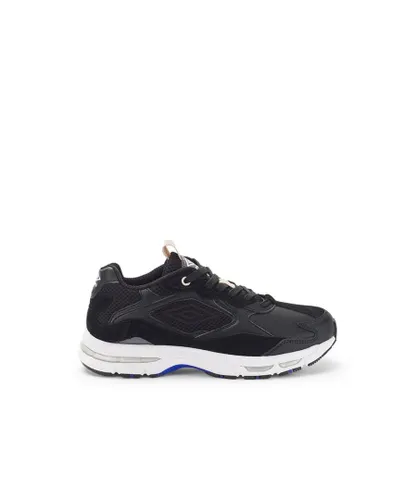 Umbro Mens D Jogger Runner Trainers in Black Leather (archived)