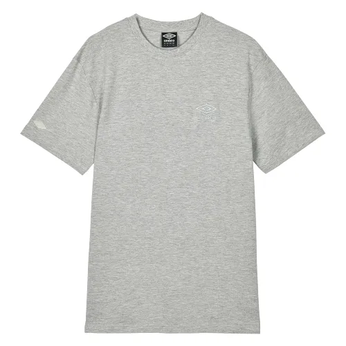 Umbro Mens Sportstyle Pique T-Shirt Grey Marl L