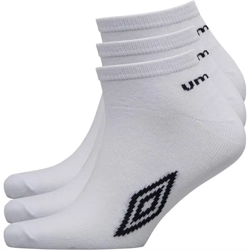 Umbro Mens Three Pack Basic Trainer Liner Socks White
