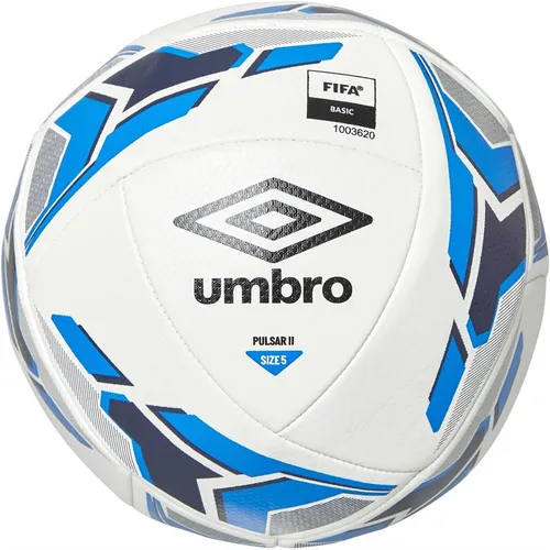 Umbro Pulsar 16 Match Football (FIFA Basic Certified) White/Dark Navy/Electric Blue