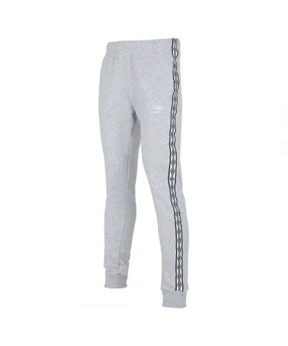 Umbro Taped Mens Grey Track Pants Cotton