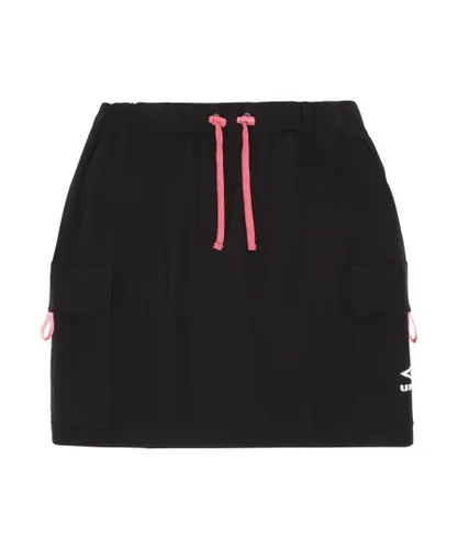 Umbro Womens/Ladies Resort Cargo Skirt (Black/Pink Lift/White)