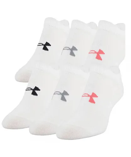 Under Armour 6-Pack No Show Womens White Golf Socks