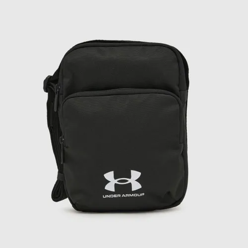 Under Armour Black and White Sportstyle Lite Crossbody Bag, Size: 4L
