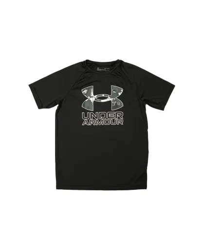 Under Armour Boys Boy's Infant UA Tech Hybrid Print Fill T-Shirt in Black