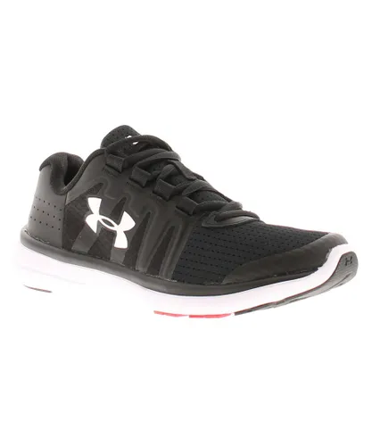 Under Armour Boys Junior Childrens Trainers BPS Micro G Fuel black white Textile