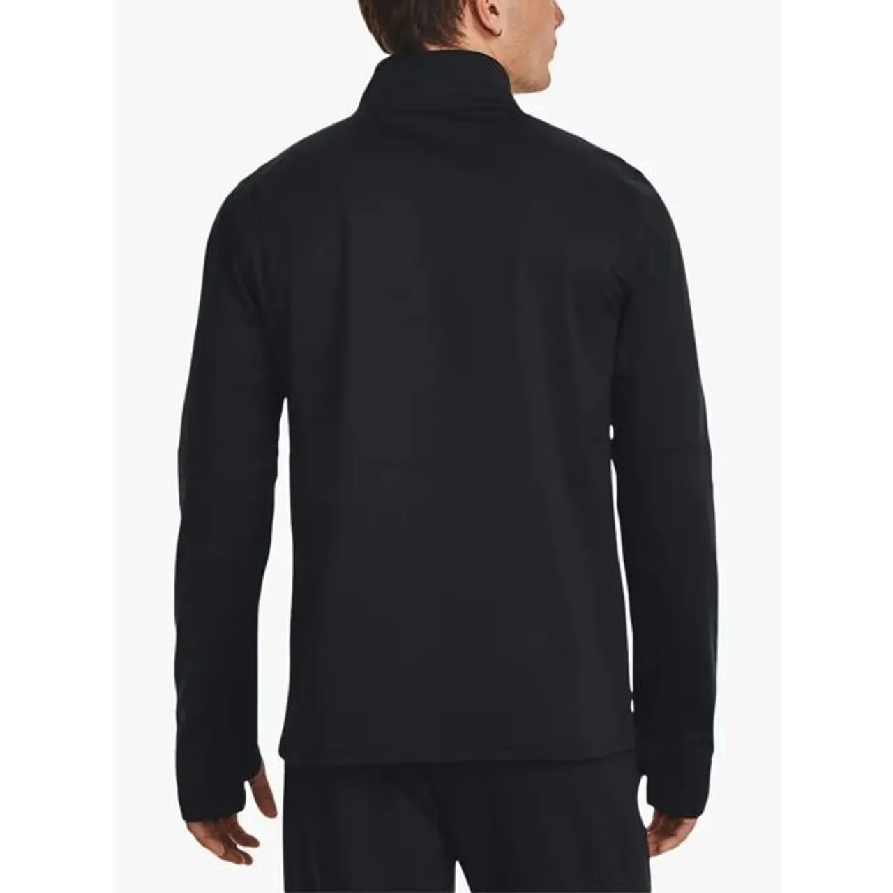 Under Armour Challenger Midlayer 1/4 Zip Long Sleeve Gym Top, Black/White - Black/White - Male