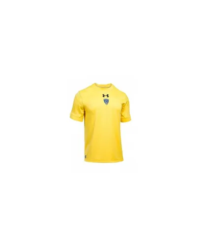 Under Armour Childrens Unisex ASM Clermont Auvergne Short Sleeve Youths Rugby Top 1300255 735 - Yellow
