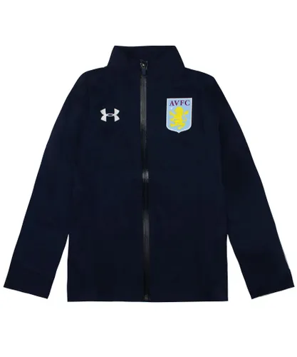 Under Armour Childrens Unisex Aston Villa FC Long Sleeve Full Zip Boys Travel Jacket 1254958 471 - Blue