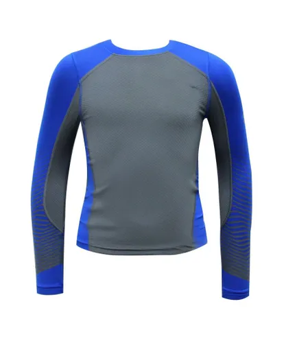 Under Armour Childrens Unisex Boys Base Layer Compression Sports Training Top Blue 1299301 040 - Grey Textile