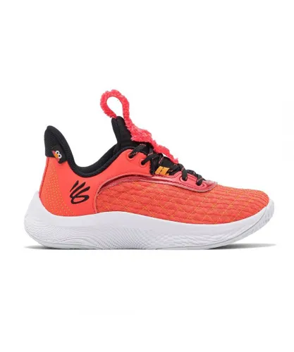 Under Armour Childrens Unisex Sesame Street x Curry Flow 9 PS Kids Red Trainers - Orange