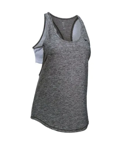 Under Armour Flashy Faux 2-In-1 Tank Top - Womens - Grey Textile