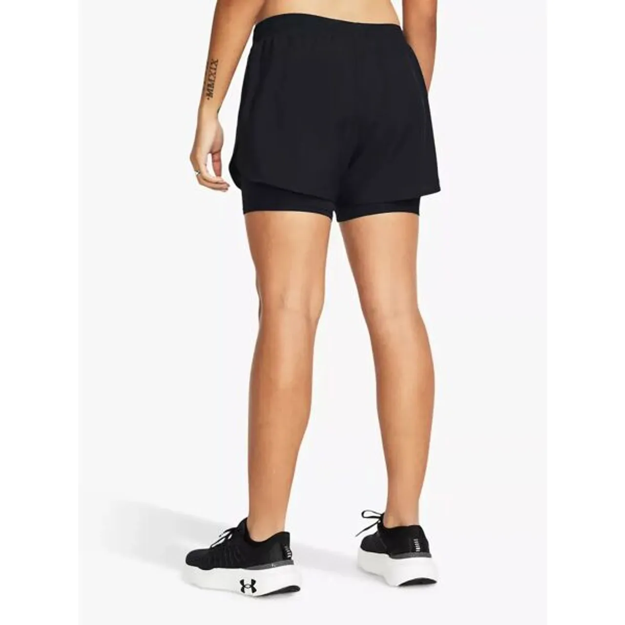 Under Armour Fly B 2 in 1 Shorts, Black/Reflective - Black/Reflective - Female