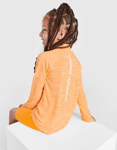 Under Armour Girls' Tech 1/4 Zip Top/Shorts Set Children - Orange
