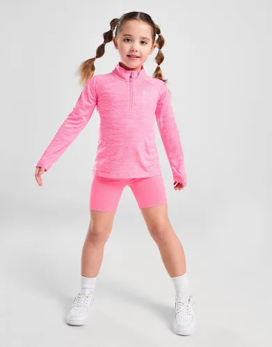 Under Armour Girls' Tech 1/4 Zip Top/Shorts Set Children - Pink