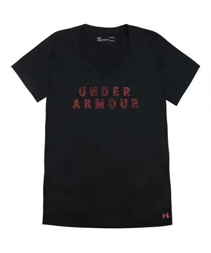 Under Armour Graphic Logo Short Sleeve Black Womens T-Shirt 1348032 003