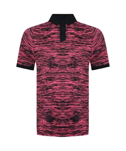 Under Armour Iso-Chill ABE Twist Mens Pink/Black Golf Polo Shirt Nylon